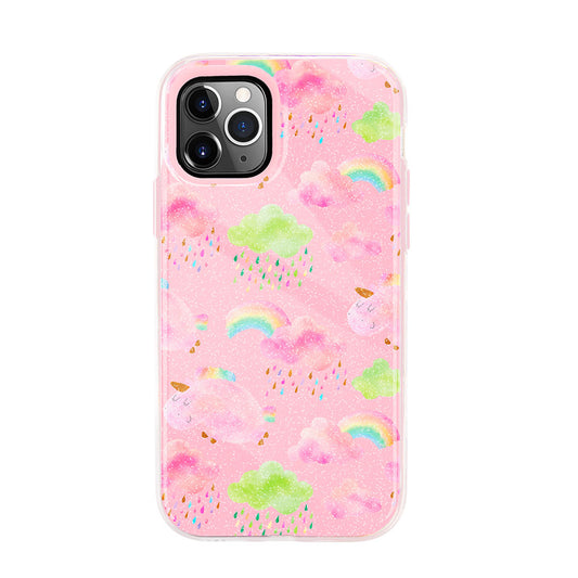 Dual Layer Protective Floral Hybrid Case for iPhone 12 Mini