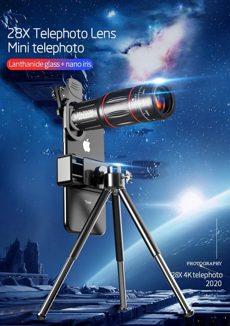 Dragon Bluetooth Ultra HD 28X Zoom Telescope Lens Kit with Tripod