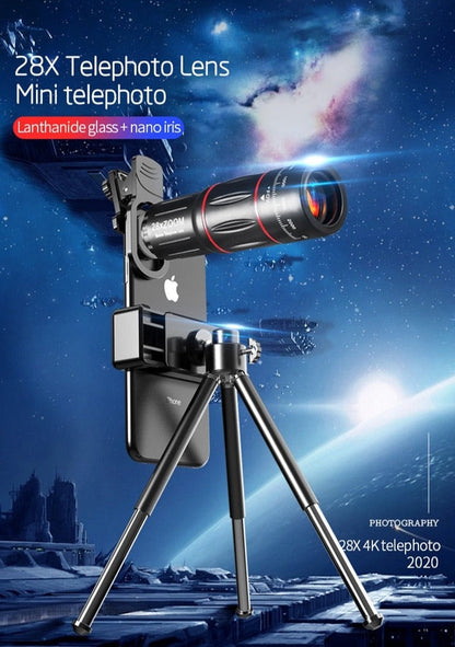 Dragon Bluetooth Ultra HD 28X Zoom Telescope Lens Kit with Tripod