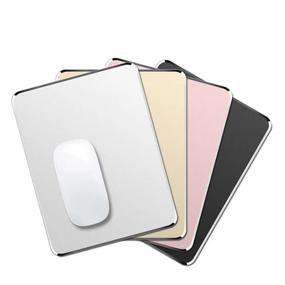 Aluminum Metal Mouse Pad Mat Hard Smooth Matte Thin Non-Slip
