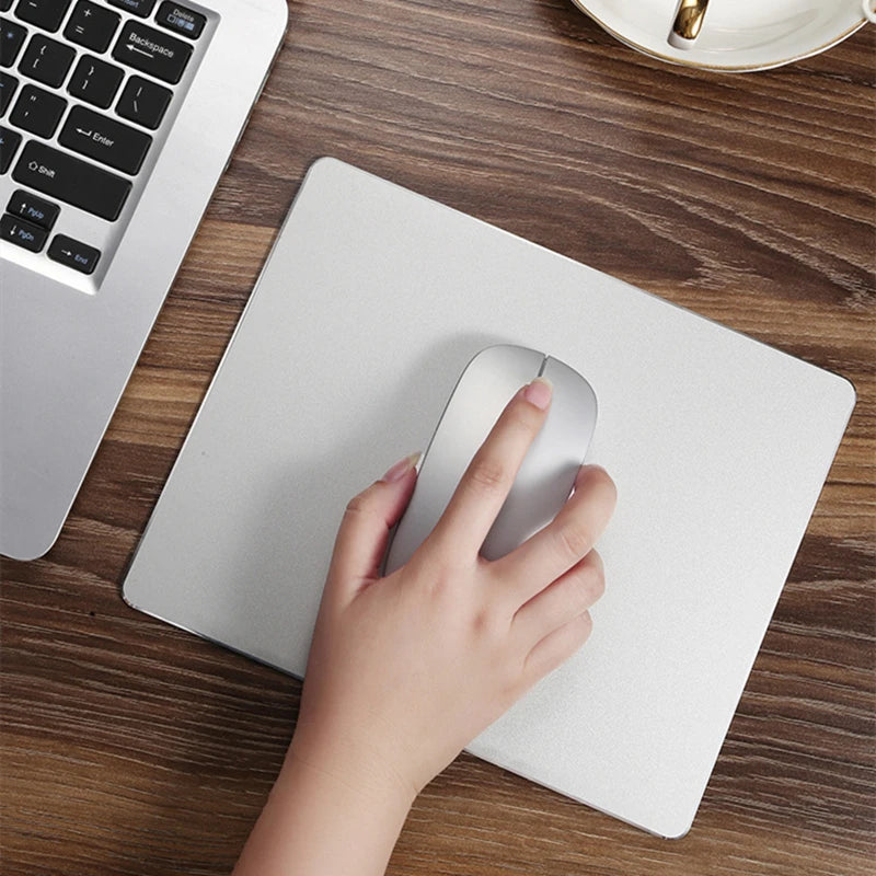 Aluminum Metal Mouse Pad Mat Hard Smooth Matte Thin Non-Slip