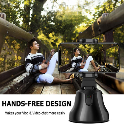 Revolving Auto Tracking Selfie Holder with 360° Rotation & Face Recognition