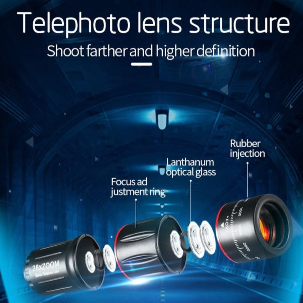 Dragon Bluetooth Ultra HD 28X Zoom Telescope Lens Kit with Tripod