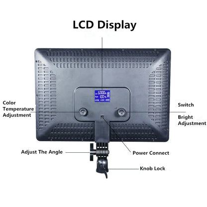 14inch 10inch LED Video Light Panel EU Plug 3200K-6000K Photography