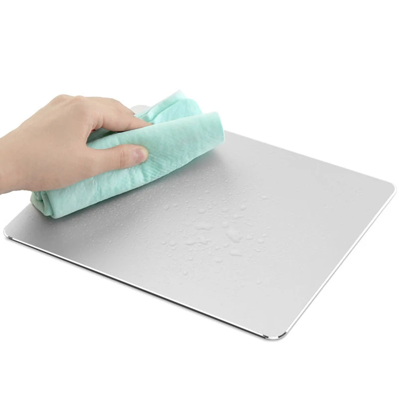Aluminum Metal Mouse Pad Mat Hard Smooth Matte Thin Non-Slip