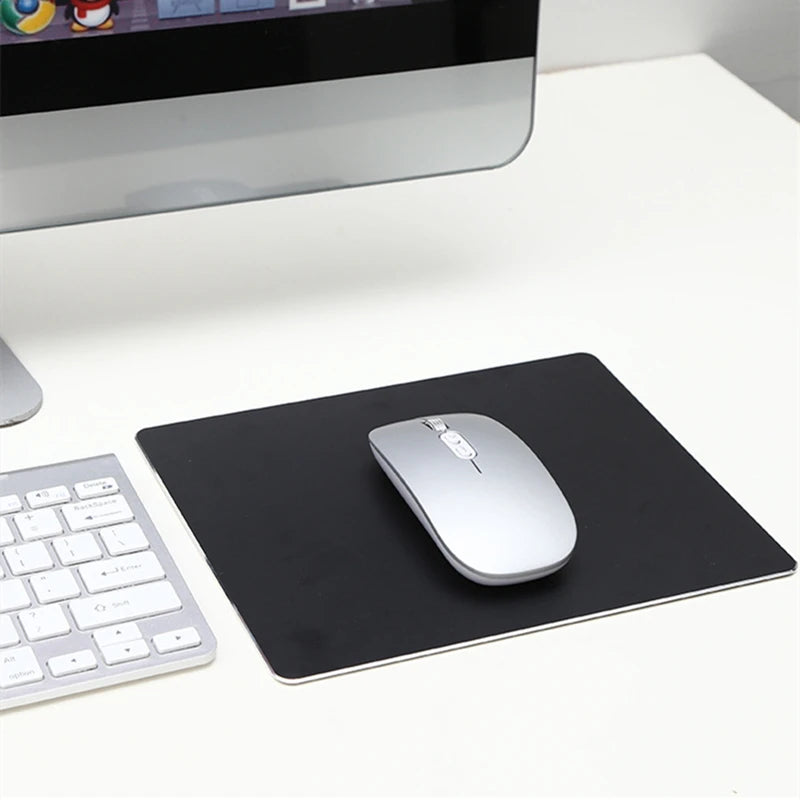 Aluminum Metal Mouse Pad Mat Hard Smooth Matte Thin Non-Slip