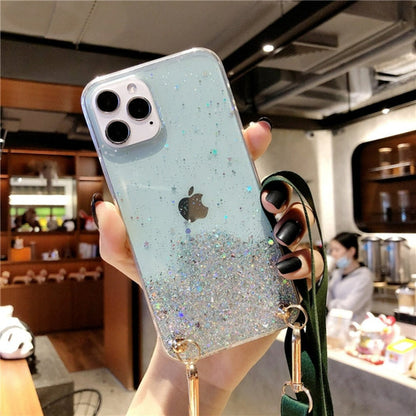 Sparkly Protective iPhone Case with Strap