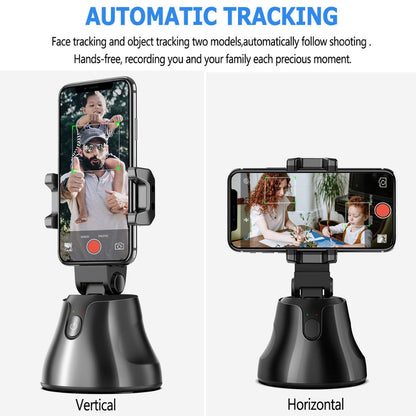 Revolving Auto Tracking Selfie Holder with 360° Rotation & Face Recognition