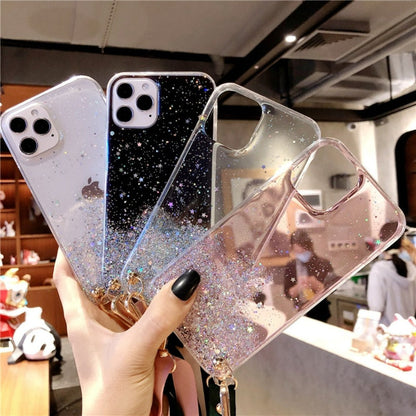Sparkly Protective iPhone Case with Strap