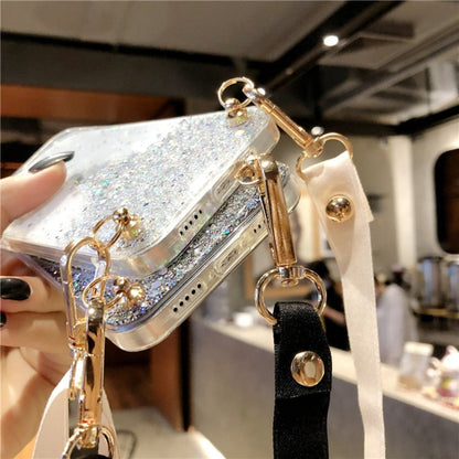Sparkly Protective iPhone Case with Strap