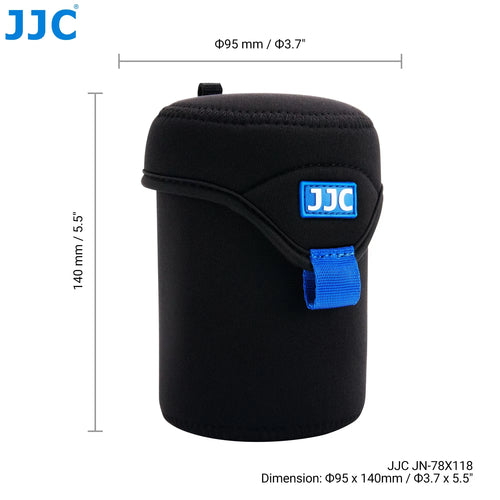 JJC Water Resistant Neoprene Camera Lens Pouch Case Fold-Over Lens Bag