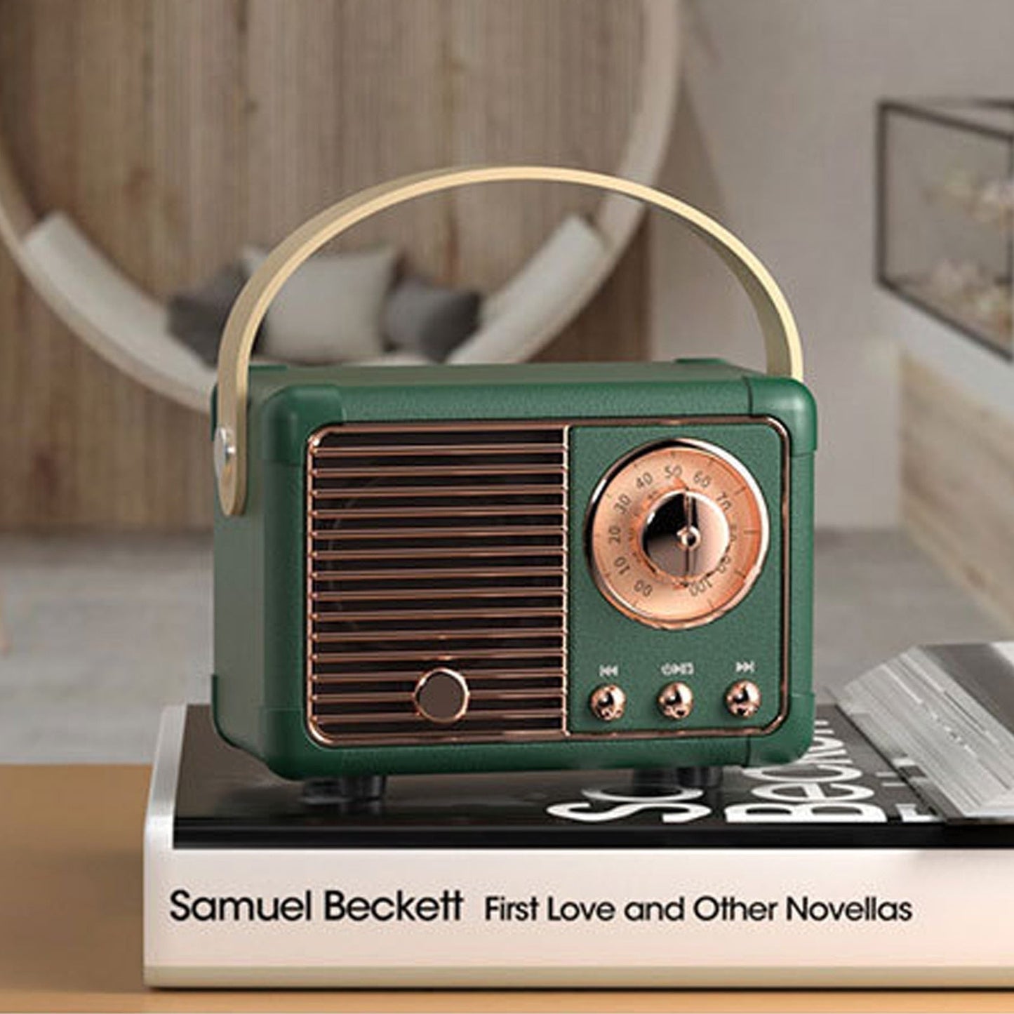 Compact Retro Bluetooth Speaker with FM Radio