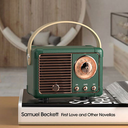 Compact Retro Bluetooth Speaker with FM Radio