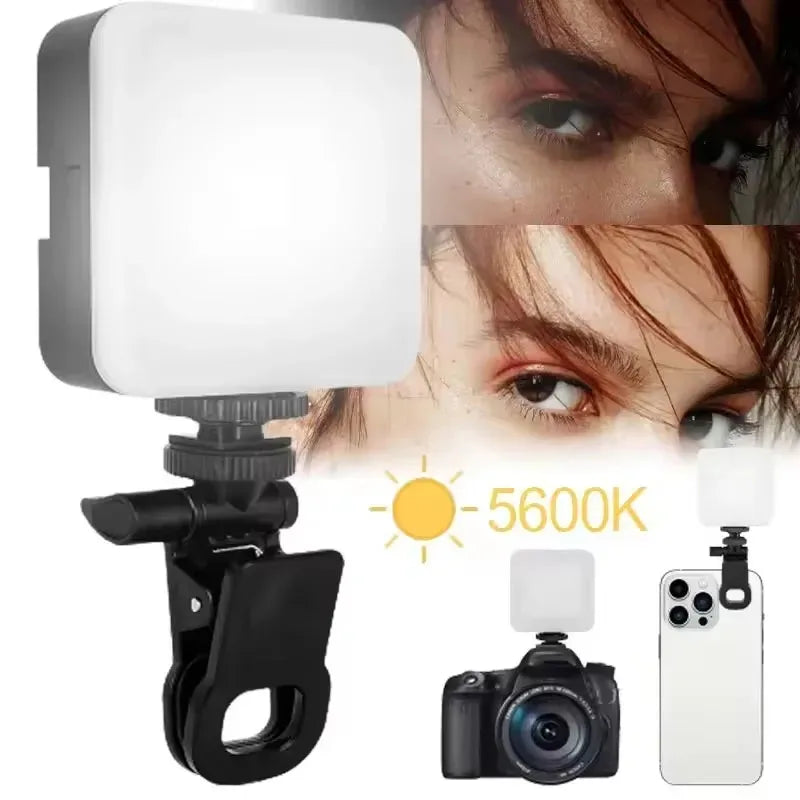 Professional Clip On Phone Ring Light with 10 Brightness Levels USB