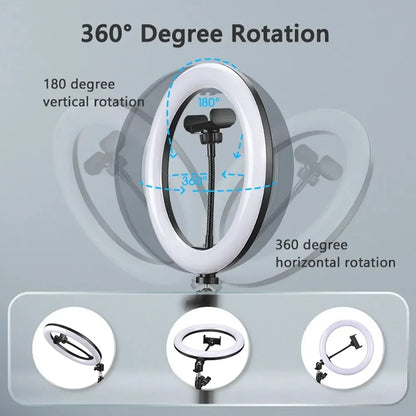 10inch Selfie Ring Light, Photography Fill Light Led Ring Lamp