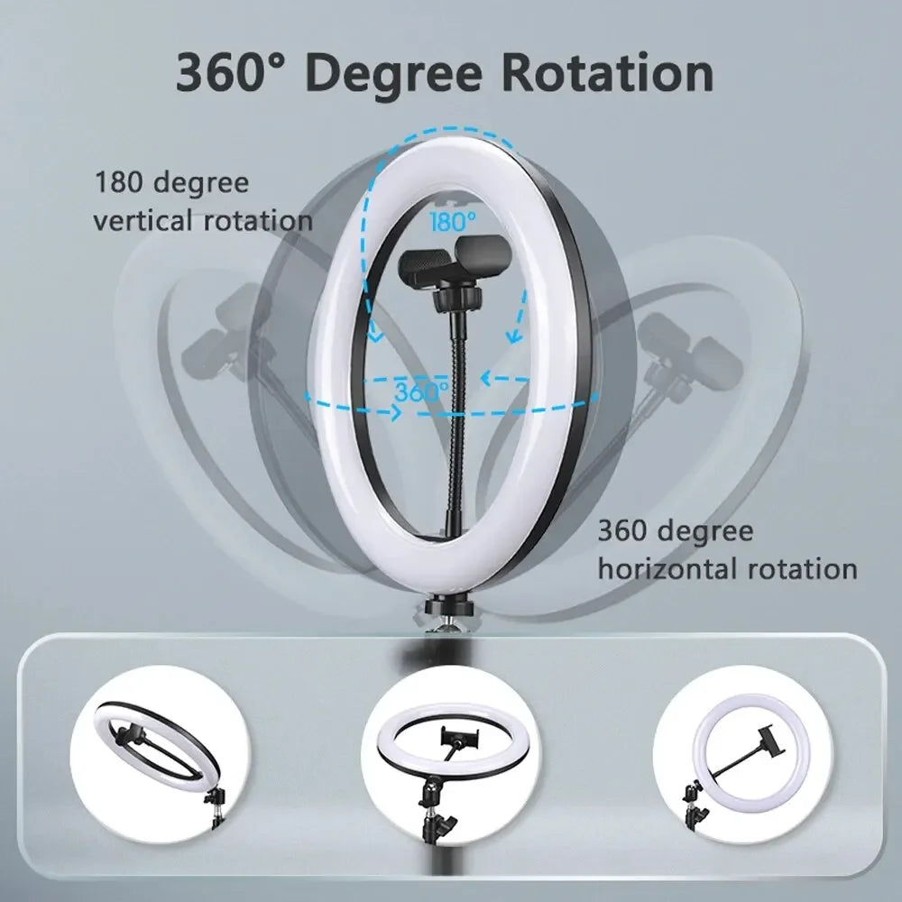 10inch Selfie Ring Light, Photography Fill Light Led Ring Lamp