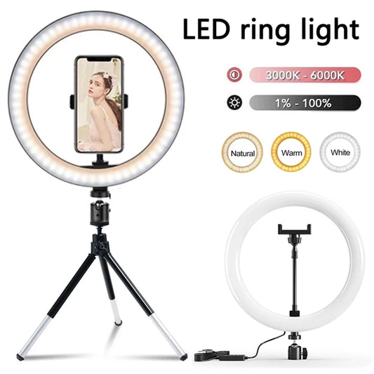 12 inch LED Ring light Photography Lighting Phone Ringlight With