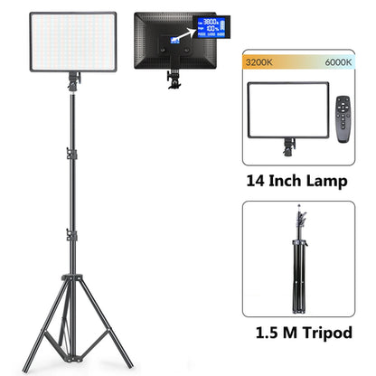 14inch 10inch LED Video Light Panel EU Plug 3200K-6000K Photography