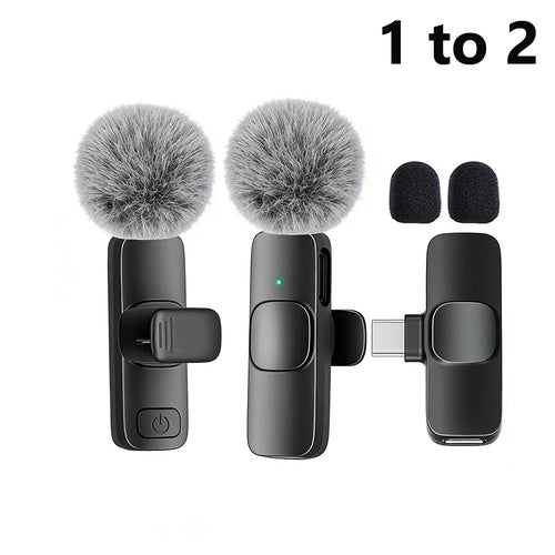 KEBIDU Wireless Lavalier Microphone Noise Cancelling Audio Video