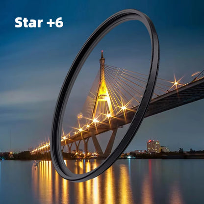 6 Line Star Lens Filter for 49 52 55 58mm 62mm 67mm 72mm 77mm 82mm