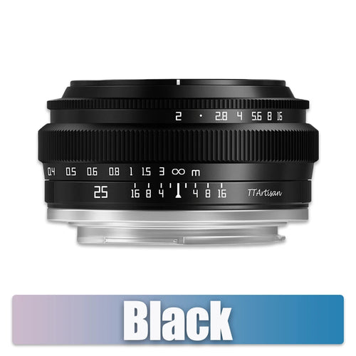 TTARTISAN 25mm F2 APS-C MF Portrait Photography Camera Lens for Sony