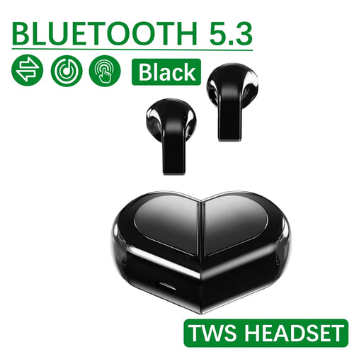 New Fashionable Bluetooth Wireless Headphone Heart Shaped TWS Headset