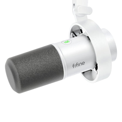 FIFINE Recording XLR Dynamic Microphone with Real-time Monitoring,USB