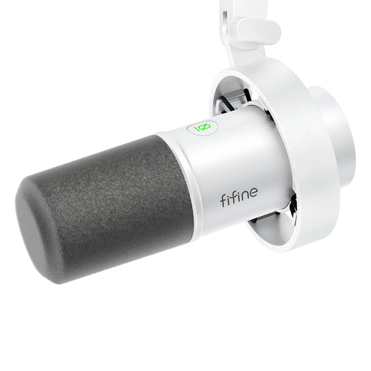 FIFINE Recording XLR Dynamic Microphone with Real-time Monitoring,USB