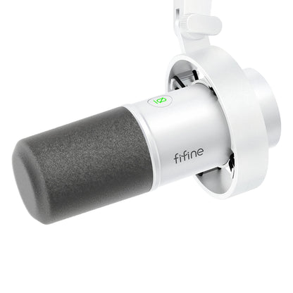 FIFINE Recording XLR Dynamic Microphone with Real-time Monitoring,USB