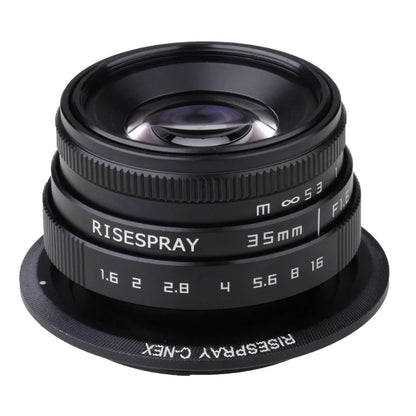 RISESPRAY 35mm F1.6 Manual Focus MF Prime Camera Lens for Canon EOSM