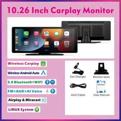 Universal Portable Carplay for Car Screen, Wireless Carplay Screen