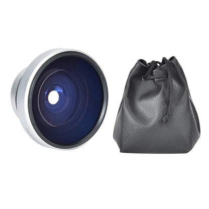 Fisheye Lens Silver Waterproof 37mm 0.25X Fisheye Lens Camera Lenses