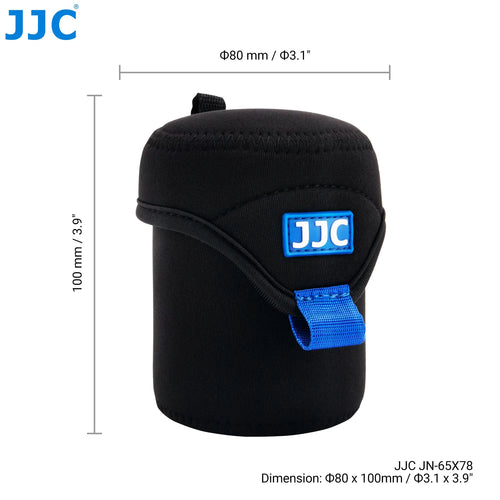 JJC Water Resistant Neoprene Camera Lens Pouch Case Fold-Over Lens Bag