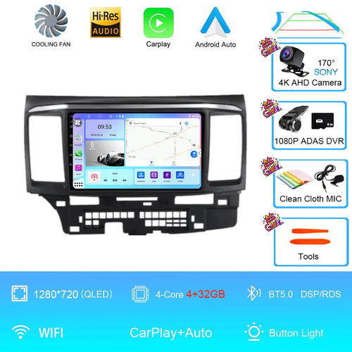 Android 16 For MITSUBISHI LANCER 9 10 X 2008 - 2016 Car Radio Video
