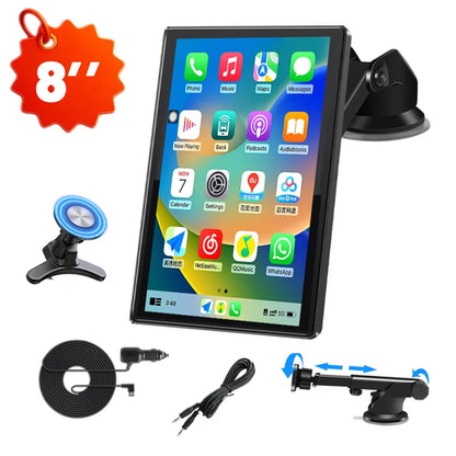 7/8/9'' Support Orientation & Portrait Car Mirror Radio Wireless