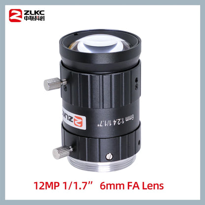 ZLKC 1/1.7 Inch Lens FA 4mm 6mm 12mm 16mm 25mm 35mm 50mm 75mm Fixed