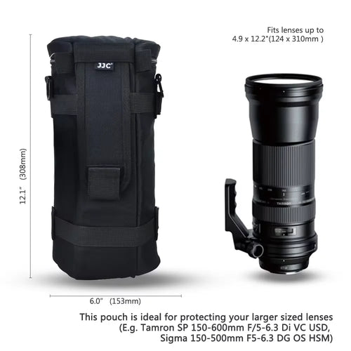 JJC Camera Lens Case Water Resistant Lens Pouch for DSLR Camera Lens