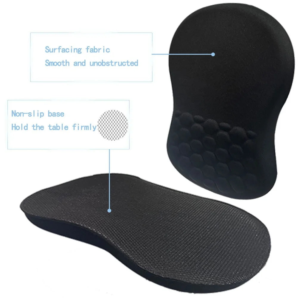 Ergonomic Wrist Support Mouse Pad: Non-Slip High-Elastic Memory Cotton