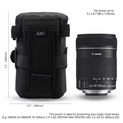 JJC Camera Lens Case Water Resistant Lens Pouch for DSLR Camera Lens