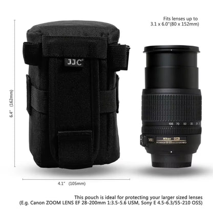 JJC Camera Lens Case Water Resistant Lens Pouch for DSLR Camera Lens