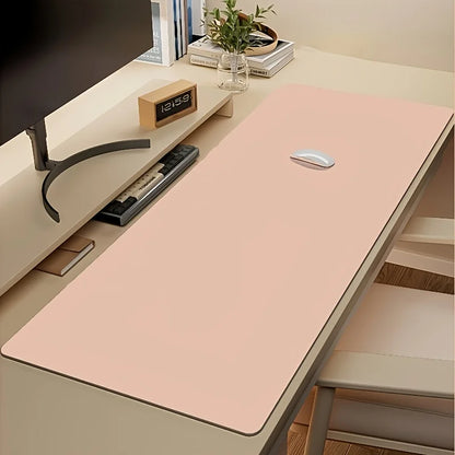 1pc Large Faux Leather Mouse Pad, Non-Slip Waterproof Desk Pad for