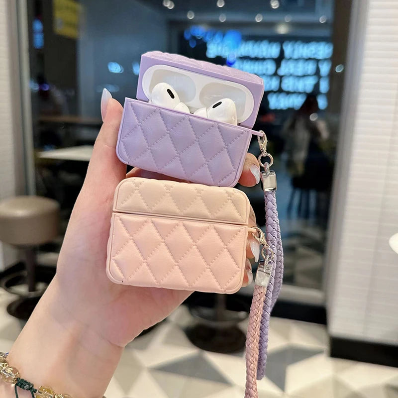 Fashionable high-end Leather PU Earphone Cover For AirPods 4 For