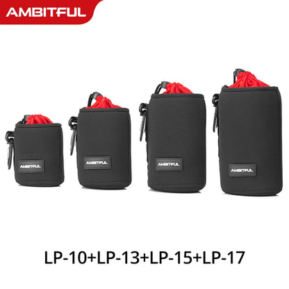 S/M/L/XL Camera Lens Pouch Drawstring Bag for All Camera DSLR