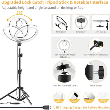 16/26/33cm LED Selfie Ring Light Dimmable LED Lamp Photography
