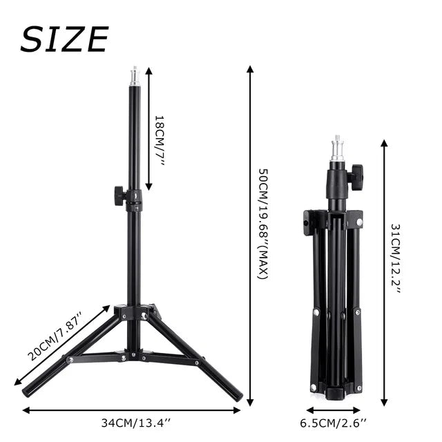 33cm Selfie Ring Light 12 in LED Tripod Phone Stand Holder Photography