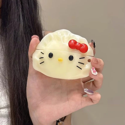 3D Dumpling Cat Earphone Ear Bag Case For Apple Airpods Pro 3 2 1 4