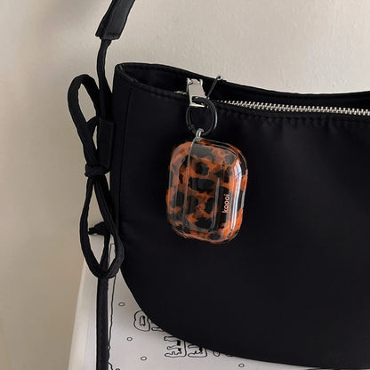 Stylish Dark Color Tortoiseshell Amber Glossy Cover Case For AirPods 1
