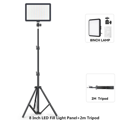 8/12 Inch LED Photography Video Light Panel Lighting Photo Studio Lamp