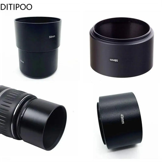 49mm 52mm 55mm 58mm 62mm 67mm 72mm 77mm Long Metal Lens Hood for
