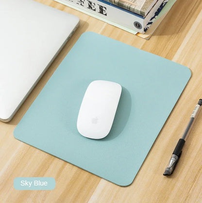 Small PU mouse pad Non-Slip Gaming Desktop Leather Mouse Pad